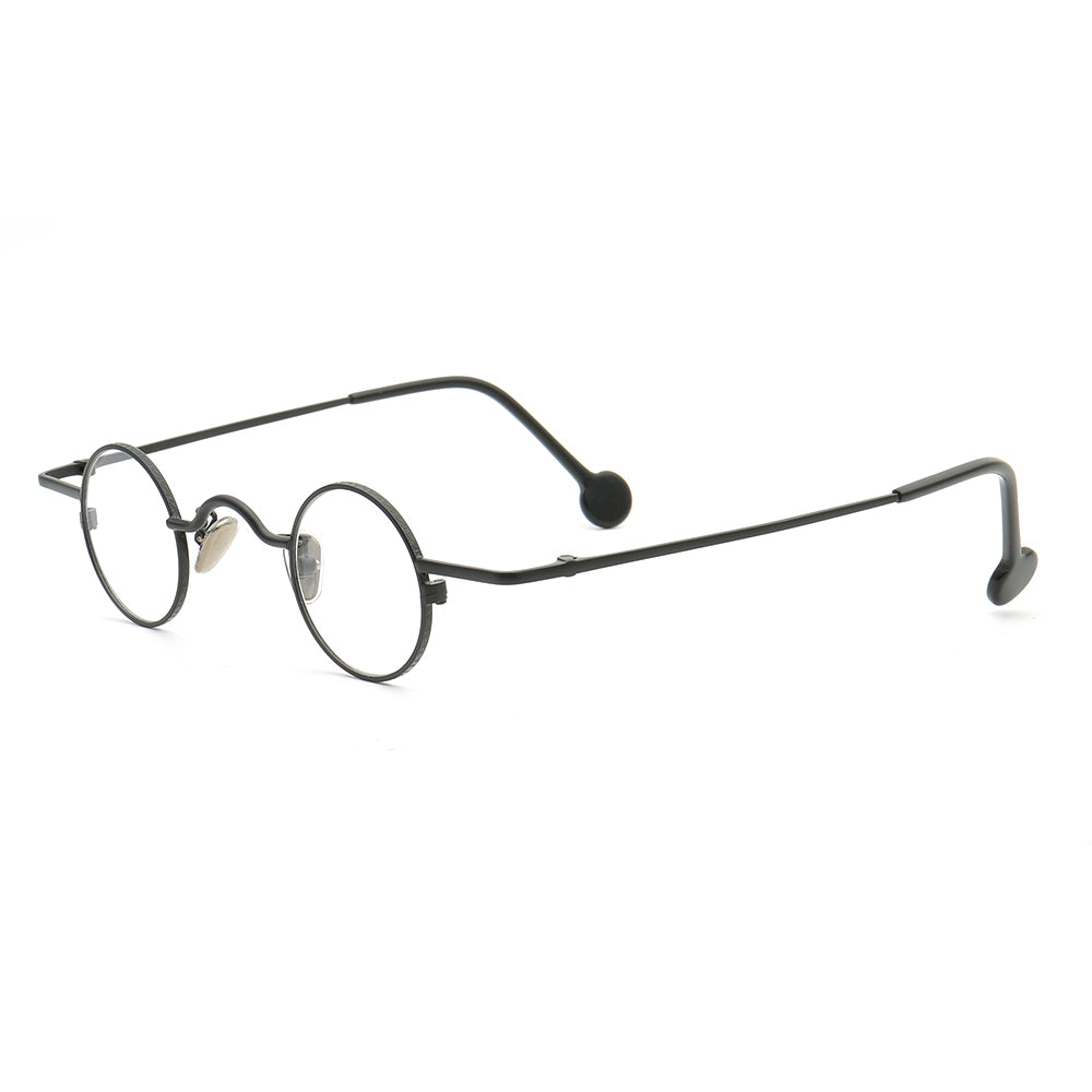 black round eyeglass frames metal